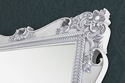 Водолей Мебель для ванной "Кармен 105" белая/серебро, зеркало в раме – фотография-5
